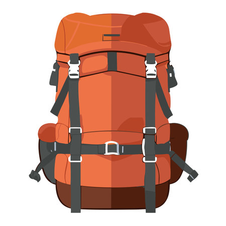 Traveler hiking boot clip art illustration isolate on white background.hiking boot for trekking and climbing trip.Adventure and world exploer concept.Generative AI.AI generatedの素材