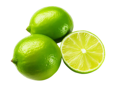 lime isolated on transparent background.fruit and vegetable for food element. food and healthy concept.の素材