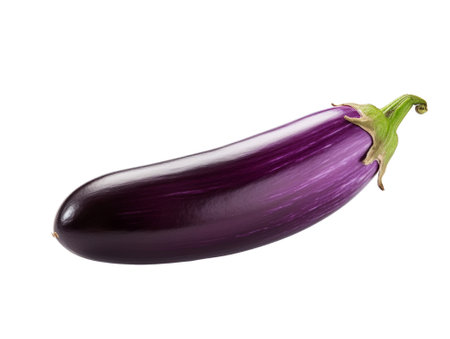 eggplant isolated on transparent background.fruit and vegetable for food element. food and healthy concept.の素材
