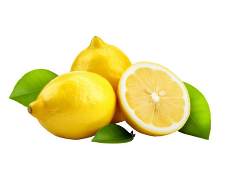 lemon isolated on transparent background.fruit and vegetable for food element. food and healthy concept.の素材