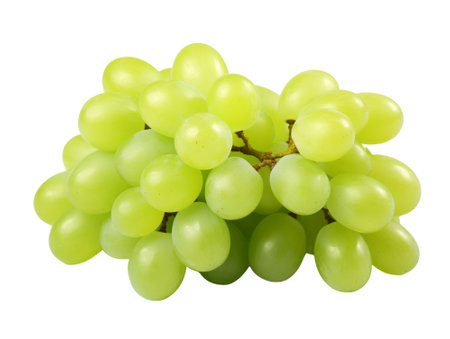 green grape isolated on transparent background.fruit and vegetable for food element. food and healthy concept.の素材