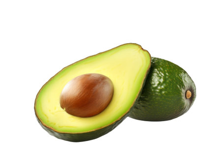 avocado isolated on transparent background.fruit and vegetable for food element. food and healthy concept.の素材
