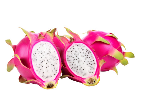 dragon fruit isolated on transparent background.fruit and vegetable for food element. food and healthy concept.の素材