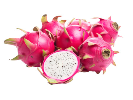dragon fruit isolated on transparent background.fruit and vegetable for food element. food and healthy concept.の素材