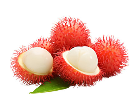 rambutan isolated on transparent background.fruit and vegetable for food element. food and healthy concept.の素材