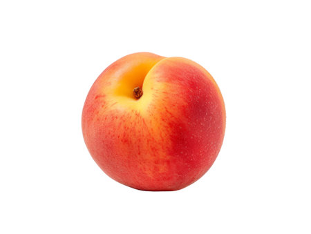 peach isolated on transparent background.fruit and vegetable for food element. food and healthy concept.の素材