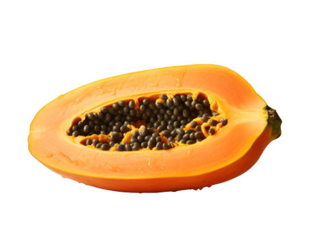 papaya isolated on transparent background.fruit and vegetable for food element. food and healthy concept.の素材