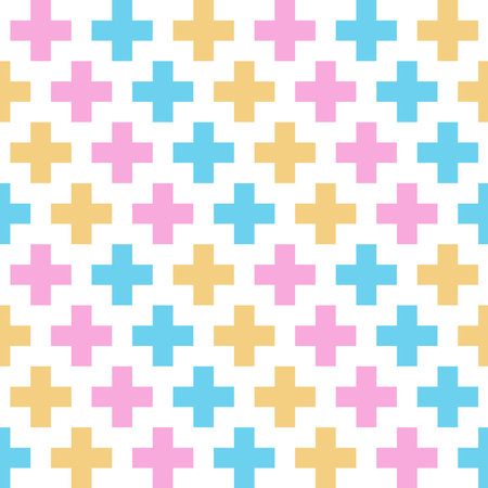 Abstract seamless fabric Background of geometric plus pattern pastel tone for wallpaper,fabric,printing and posterのイラスト素材