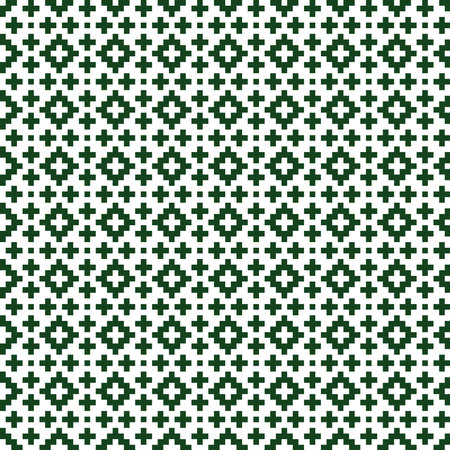 Abstract pixel art seamless fabric Background of geometric square pattern with black and white tone for wallpaper,fabric,printing and posterのイラスト素材