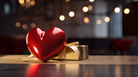 Heart Giftbox Decoration for Weddings and Romantic Valentine's Day conceptの素材