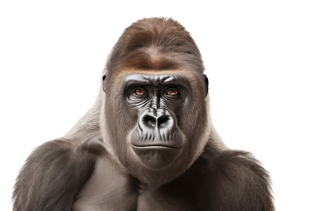 gorilla photo isolated on transparent background.の素材