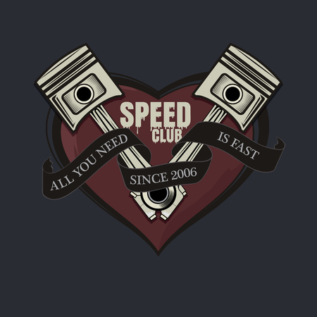 All you need is fast tee graphic,speed club graphic for t-shirt,poster,sticker label,armのイラスト素材