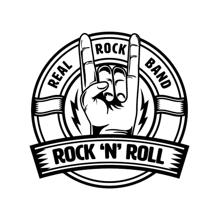 Rock and roll graphic for t-shirt,poster,sticker,tatooのイラスト素材