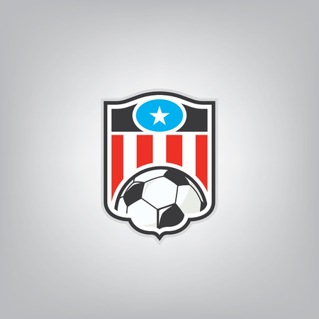Soccer  Design Template l Football badge team identity l Soccer Football T-shirt graphic l Vector illustrationのイラスト素材