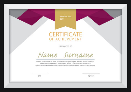 certificate template,diploma layoutのイラスト素材