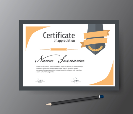 Vector template for certificate,modern diplomaのイラスト素材