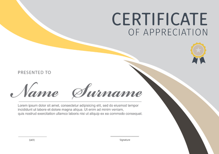 Vector template for certificate or diplomaのイラスト素材