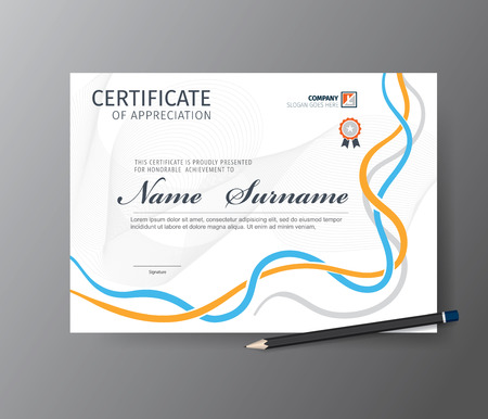 Vector template for certificate or diplomaのイラスト素材