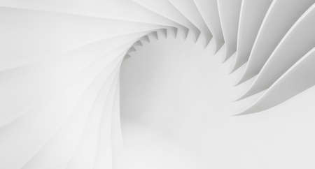 Abstract white Architecture Background.  3d render. Modern Geometric Wallpaper. Futuristic Technology Designの写真素材