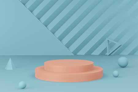 Premium minimal podium studio background for product display. Abstract Background Scene 3d Render for product advertise.の写真素材
