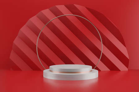 Premium minimal podium studio background for product display. Abstract Background Scene 3d Render for product advertise.の写真素材