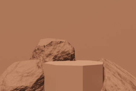 Abstract stone stand studio background for product display. Abstract Background Scene 3d Render for...