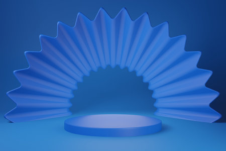 Abstract mock up podium scene for display product stand, 3d render scene.
