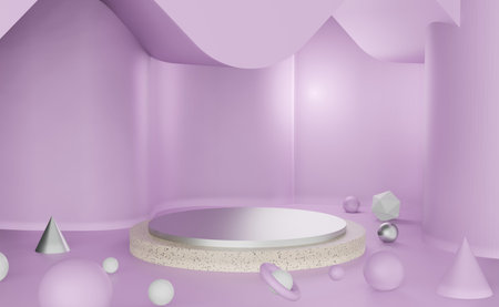 Premium minimal podium studio background for product display. Abstract Background Scene 3d Render...