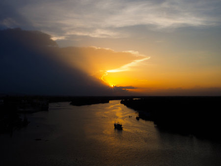 Sri Surat Bridge at view pointの写真素材