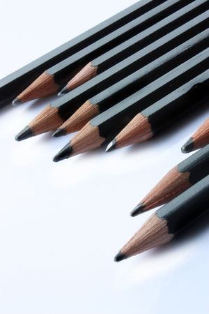 pencils in a lineの写真素材
