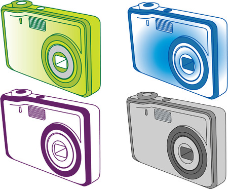 digital compact cameraのイラスト素材