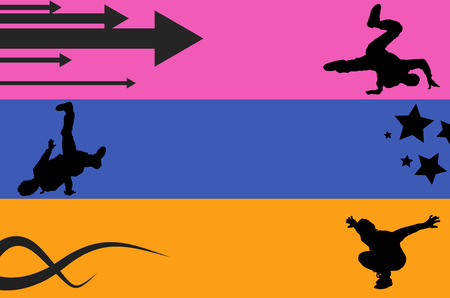 three design silouettesのイラスト素材