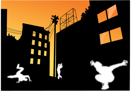 Down town Dancersのイラスト素材