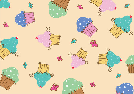 a big jumble of caked for a background. のイラスト素材