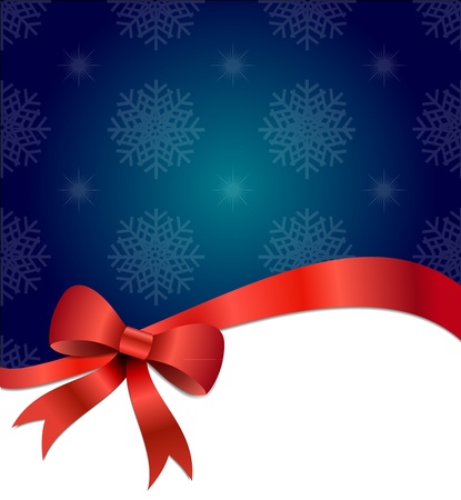 Big red Christmas bow background illustration with gradients and opacityのイラスト素材