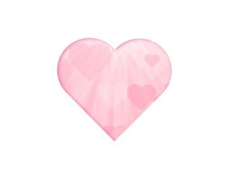 a pink heart shaped image filled with other pink heartsの写真素材