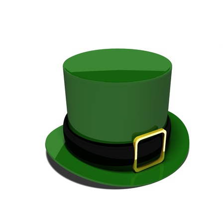 a Leprechauns hat against a white background for St Patricks day の写真素材