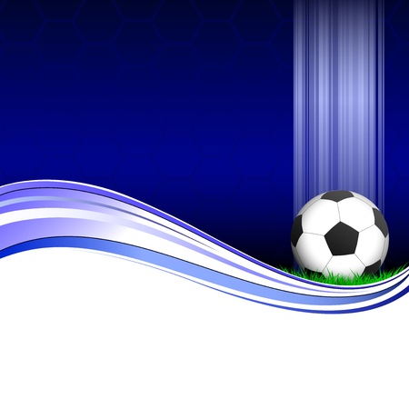 Illustration of a soccer poster with a football on itのイラスト素材