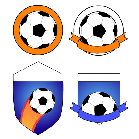 Illustration of a Soccer badgeのイラスト素材
