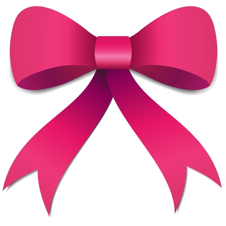 Big Pink Girls bow illustration with gradients and opacity, Eps version 8 のイラスト素材