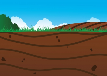 An illustration of a view underneath the soil, Eps V8 のイラスト素材