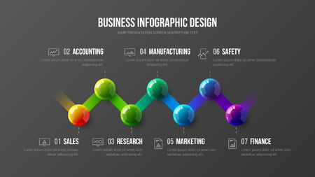 Amazing business infographic presentation vector illustration concept. Corporate marketing analytics data report. Company statistics information graphic visualization template.のイラスト素材