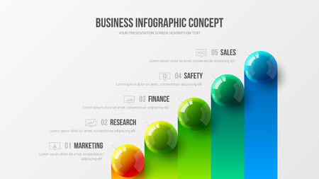 Amazing business infographic presentation vector illustration concept. Corporate marketing analytics data report. Company statistics information graphic visualization template.のイラスト素材