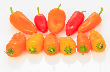 Multicolored Mini Sweet Bell pepperの写真素材