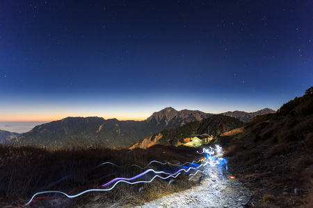 Hehuanshan near sun raise timeの写真素材