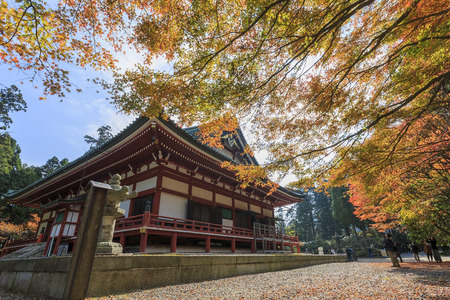 Superb view, fall color at Hieizan Enryakuji, Japan in the autumn around novemberのeditorial素材