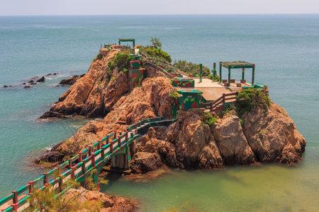 The beautiful border city - Military Island, Taiwan, morning timeの写真素材