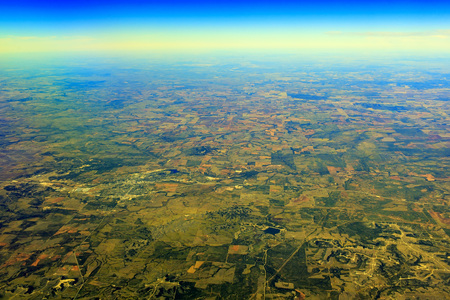 Aerial view of Texas, U.S.A. at morning timeの写真素材