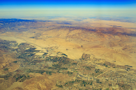 Aerial View of Palm Desert near Palm Springsの写真素材