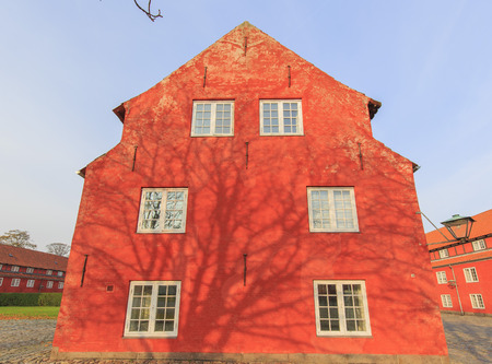 Traveling in the famous Copenhagen around Autumn seasonの写真素材